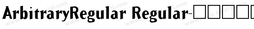 ArbitraryRegular Regular字体转换